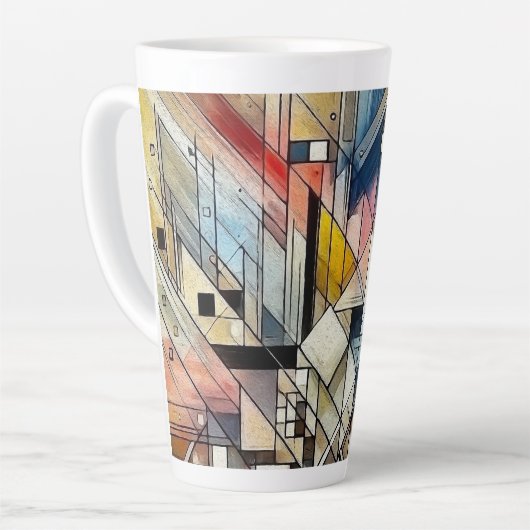 Tasse Latte Délice géométrique (Angle gauche)