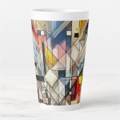 Tasse Latte Délice géométrique (Devant)