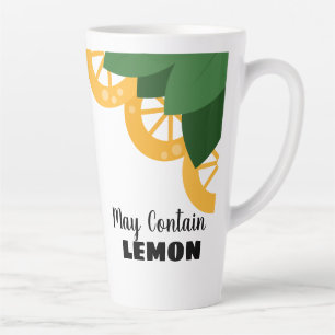 Tasse Latte D'Énormes Tranches De Citron Peuvent Contenir Du C