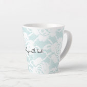 Tasse Latte Dentelle blanche rose de menthe (Angle droit)