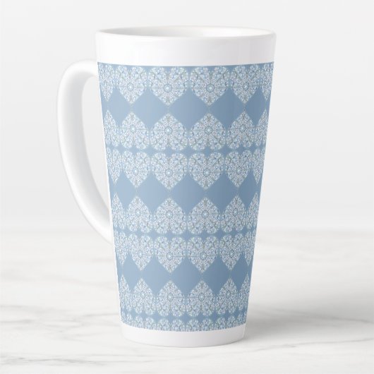 Tasse Latte Dentelle en céramique bleu clair (Angle gauche)