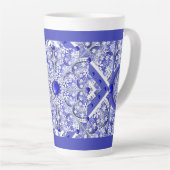 Tasse Latte Dentelle en céramique Bleu de Grèce (Angle droit)
