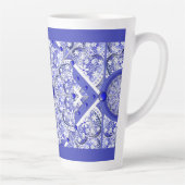 Tasse Latte Dentelle en céramique Bleu de Grèce (Droite)