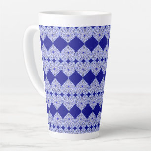 Tasse Latte Dentelle en céramique Bleu de Grèce