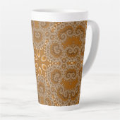 Tasse Latte Dentelle Fractale Caramel (Angle droit)