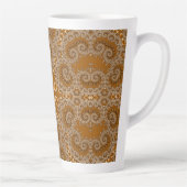 Tasse Latte Dentelle Fractale Caramel (Droite)