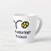 Tasse Latte Dernier cadeau pour le plus grand entraîneur de te (Angle droit)