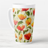 Tasse Latte Des pavots brillants (Angle gauche)