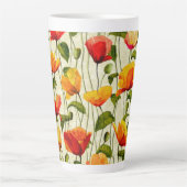 Tasse Latte Des pavots brillants (Devant)