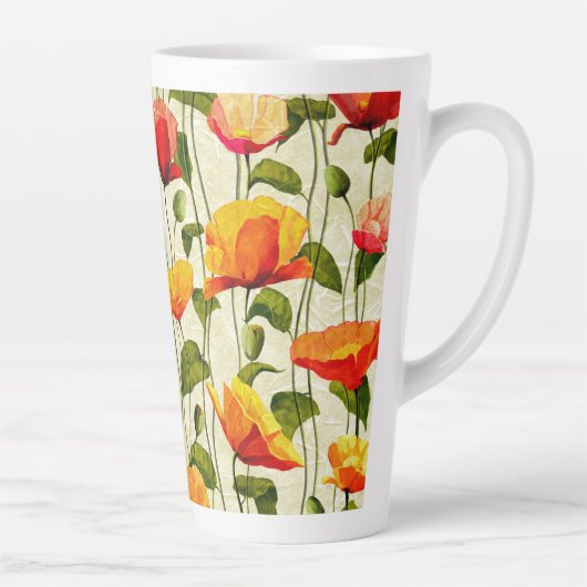 Tasse Latte Des pavots brillants (Droite)