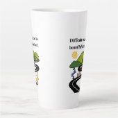Tasse Latte Des routes difficiles mènent à de belles destinati (Devant)