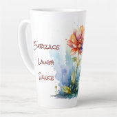 Tasse Latte Design aquarelle (Angle gauche)
