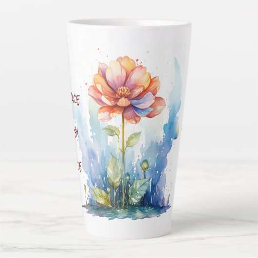 Tasse Latte Design aquarelle (Devant)