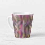 Tasse Latte Design blanc violet d'art mélancolique (Angle gauche)