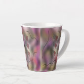 Tasse Latte Design blanc violet d'art mélancolique (Angle droit)