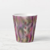 Tasse Latte Design blanc violet d'art mélancolique (Devant)