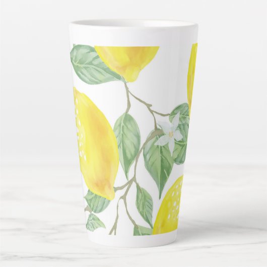 Tasse Latte Design citron (Devant)