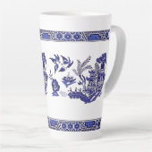 Tasse Latte Design classique de saule bleu (Angle droit)