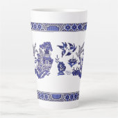 Tasse Latte Design classique de saule bleu (Devant)