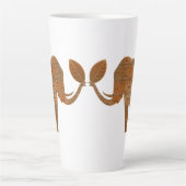 Tasse Latte Design d'art tribal des éléphants (Devant)