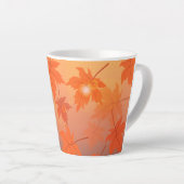 Tasse Latte Design d'automne avec feuilles d'érable et effet b (Angle droit)