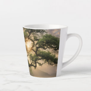Tasse Latte Design de la nature