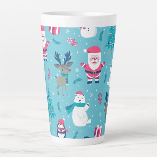 Tasse Latte Design de Noël (Devant)
