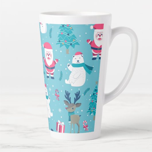 Tasse Latte Design de Noël (Droite)