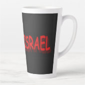 Tasse Latte Design d'expression mignon "#ILOVEISRAE". Commande (Droite)
