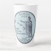 Tasse Latte Design du quartier d'état de Hawaii (Devant)