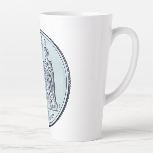 Tasse Latte Design du quartier d'état de Hawaii (Droite)