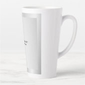 Tasse Latte Design élégant moderne minimaliste Silver Grey (Droite)