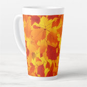 Tasse Latte Design feuille brillant à l'automne (Angle gauche)