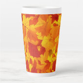 Tasse Latte Design feuille brillant à l'automne (Devant)