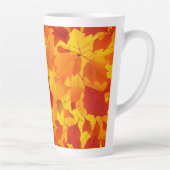 Tasse Latte Design feuille brillant à l'automne (Droite)