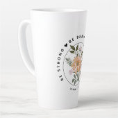 Tasse Latte Design floral inspirant (Angle gauche)
