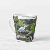 Tasse Latte Design Héron Cendré (Angle gauche)