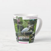 Tasse Latte Design Héron Cendré (Angle droit)