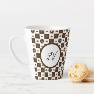 Tasse Latte Design Motif classique élégant