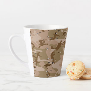 Tasse Latte Dessert Camouflage avec galets, Militaire, Armée