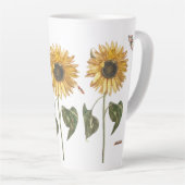 Tasse Latte Dessin à papillon de la canneberge de tournesol an (Angle droit)