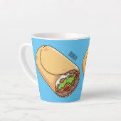 Tasse Latte dessin animé de Burrito (Angle gauche)