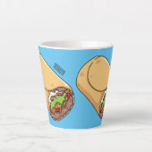 Tasse Latte dessin animé de Burrito (Devant)