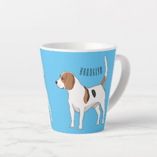 Tasse Latte dessin animé de chien beagle