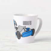 Tasse Latte dessin animé de Kart racing (Angle droit)