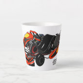 Tasse Latte dessin animé de Kart racing (Devant)