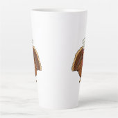 Tasse Latte Dessin animé dinde chef Thanksgiving (Devant)