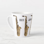 Tasse Latte dessin animé saxophone (Angle gauche)