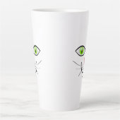 Tasse Latte Dessin animé visage drôle de chat-29034 (Devant)