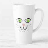Tasse Latte Dessin animé visage drôle de chat-29034 (Droite)